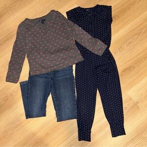 Girls Shirt, Jeans, and Jumpsuit Bundle